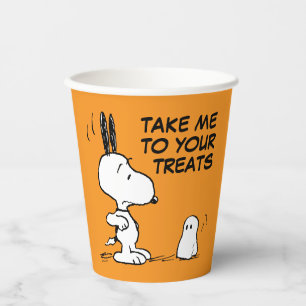 Peanuts   Woodstock Scares Snoopy Paper Cups