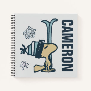 Peanuts   Woodstock Ski Pro   Add Your Name Notebook