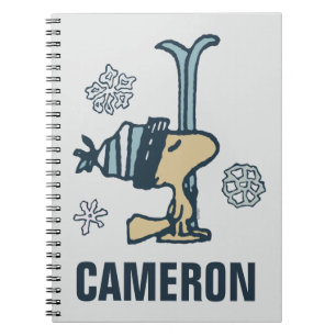 Peanuts   Woodstock Ski Pro   Add Your Name Notebook