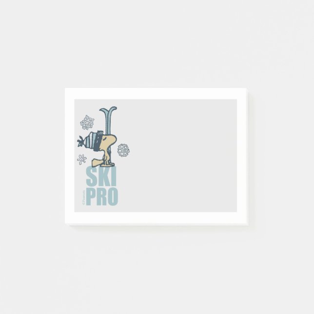 Peanuts | Woodstock Ski Pro Post-it Notes (Front)