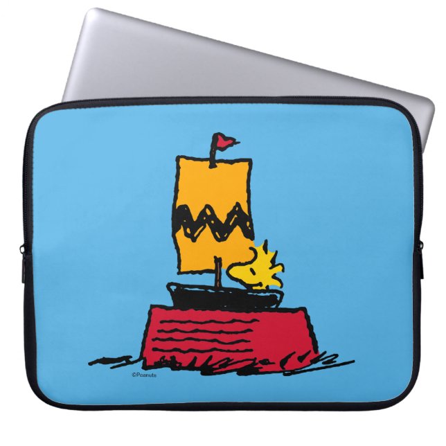 Peanuts | Woodstock Snoopy Dish Sail Boat Laptop Sleeve (Front)