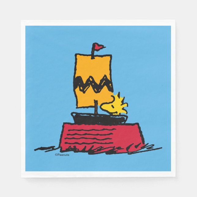 Peanuts | Woodstock Snoopy Dish Sail Boat Napkin (Front)