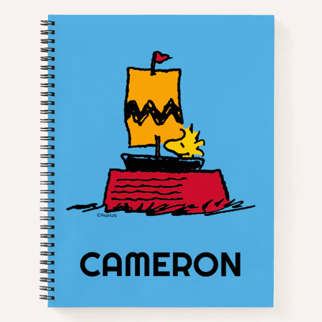 Peanuts | Woodstock Snoopy Dish Sail Boat Notebook | Zazzle