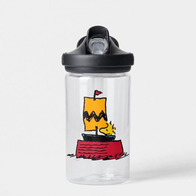 Peanuts | Woodstock Snoopy Dish Sail Boat Water Bottle (Front)