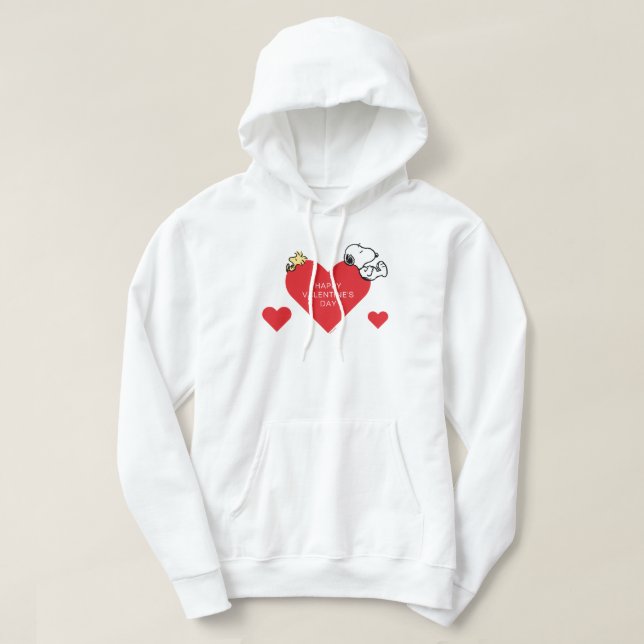 Peanuts | Woodstock & Snoopy Valentine Hoodie (Design Front)