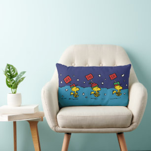 Peanuts   Woodstock Snow Shovel Team Lumbar Cushion