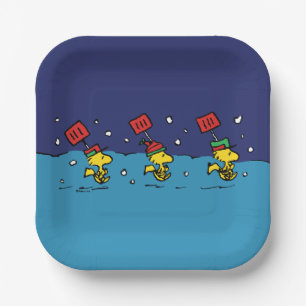 Peanuts   Woodstock Snow Shovel Team Paper Plate