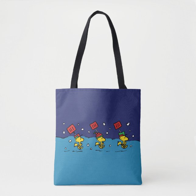 Peanuts | Woodstock Snow Shovel Team Tote Bag (Front)