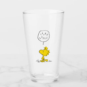 Peanuts Woodstock Speaks Glass