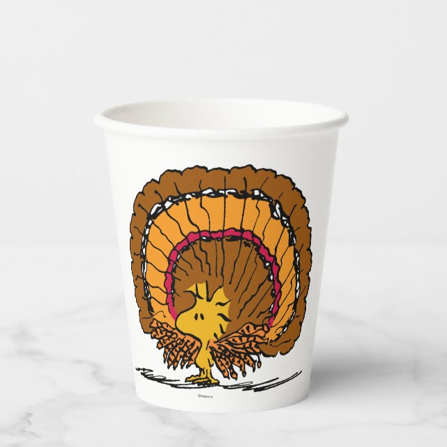 Peanuts | Woodstock Turkey Paper Cups (Front)