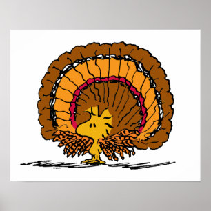 Peanuts   Woodstock Turkey Poster