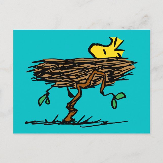 Peanuts | Woodstock | We Have Moved Postcard (Front)