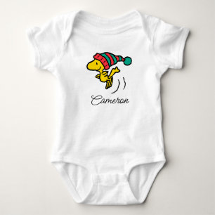Peanuts   Woodstock Winter Beanie   Add Your Name Baby Bodysuit