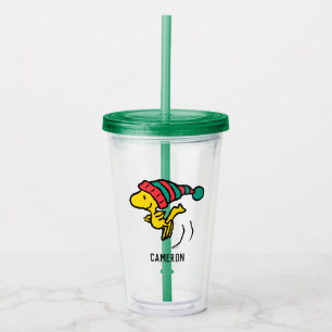 Peanuts   Woodstock Winter Beanie Cap Acrylic Tumbler