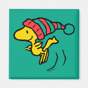 Peanuts   Woodstock Winter Beanie Cap Magnet