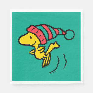 Peanuts   Woodstock Winter Beanie Cap Napkin