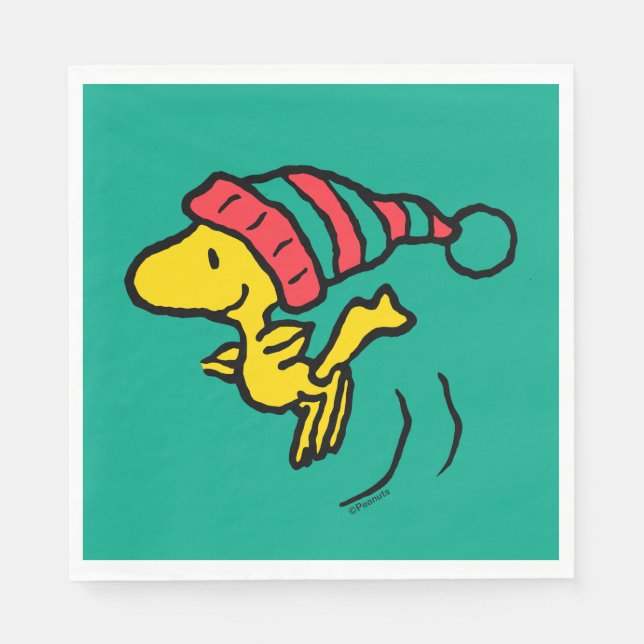 Peanuts | Woodstock Winter Beanie Cap Napkin (Front)
