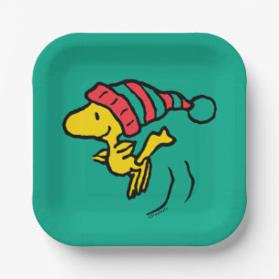 Peanuts   Woodstock Winter Beanie Cap Paper Plate