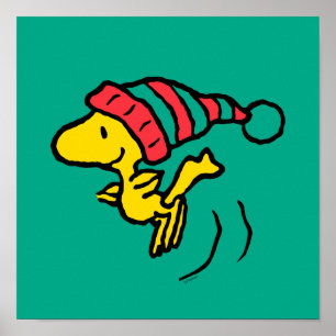 Peanuts   Woodstock Winter Beanie Cap Poster