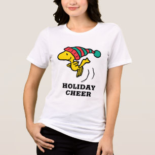 Peanuts Woodstock Winter Beanie Cap Tri-Blend Shirt