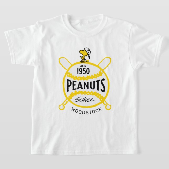 Peanuts | WoodstockPeanuts Baseball Since 1950 T-Shirt (Laydown)