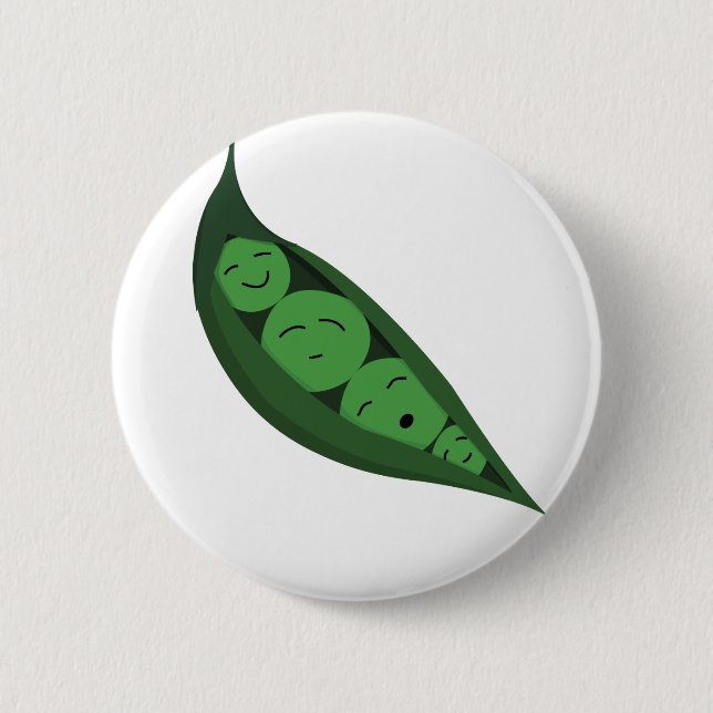 Peapod 6 Cm Round Badge (Front)