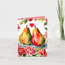 Pear-amour Punny Valentine Card for Partner