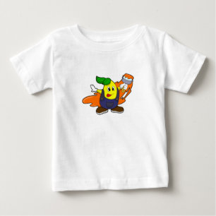 Pear as Painter with Paint brush Baby T-Shirt