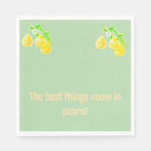 Pear Baby Shower Napkin