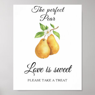 Pear bridal shower Love is sweet take a treat Poster