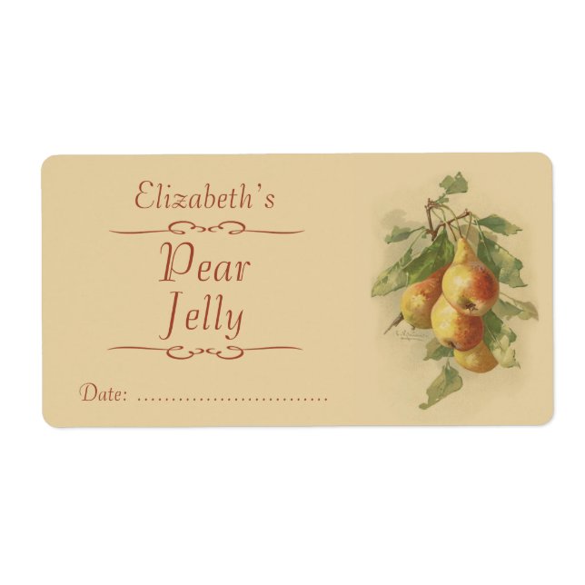 Pear Canning label (Front)