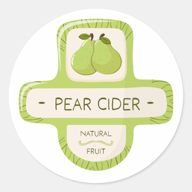 Pear cider bottle label (Front)