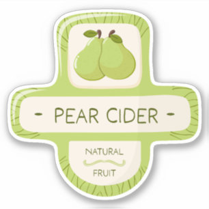 Pear cider bottle label