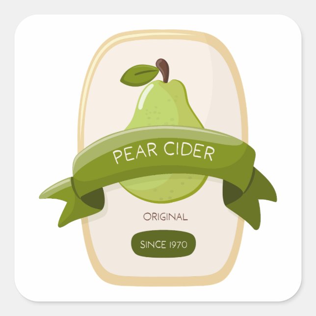 Pear cider bottle label (Front)