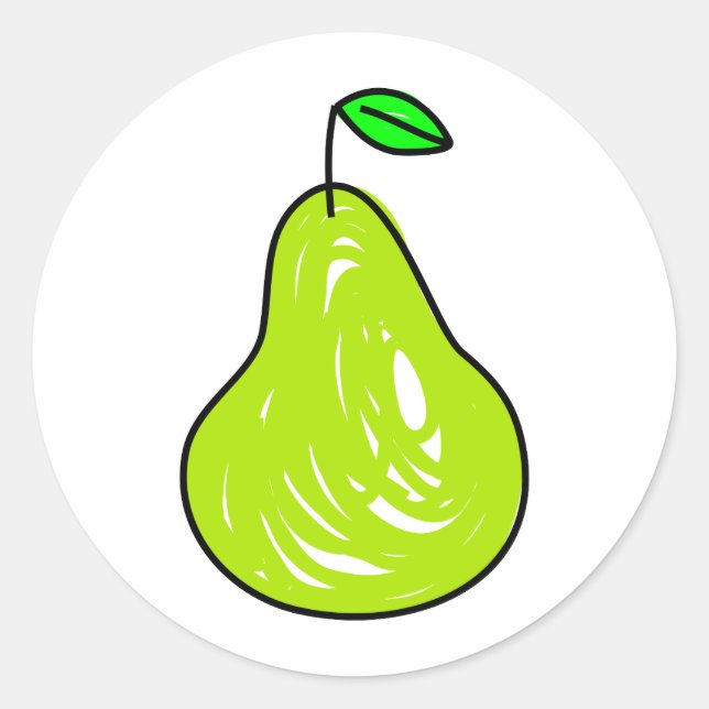 Pear Classic Round Sticker (Front)
