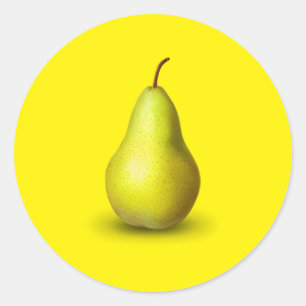 Pear Classic Round Sticker