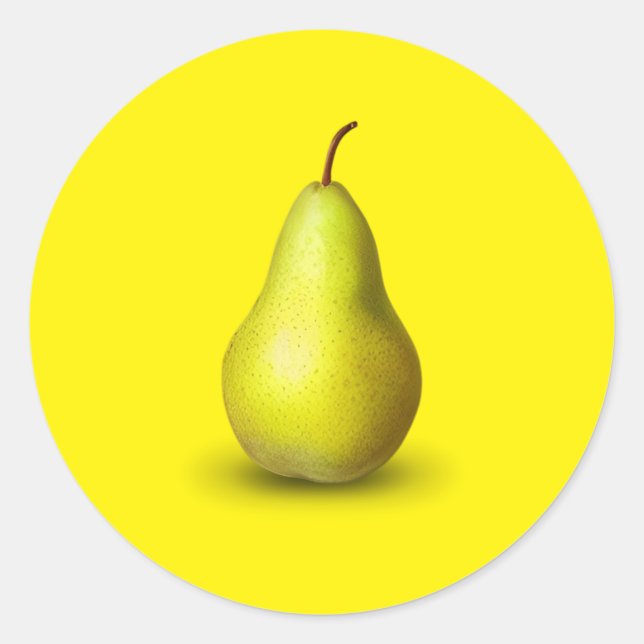 Pear Classic Round Sticker (Front)
