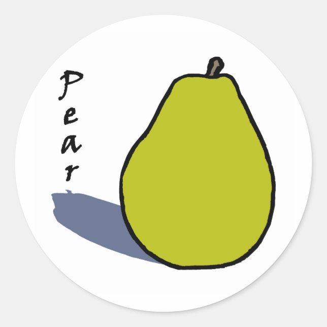 Pear Classic Round Sticker (Front)