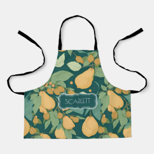 Pear Floral Colourful Personalised Pattern Apron