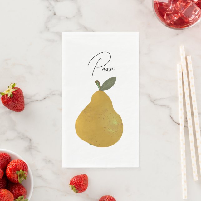 Pear Fruit Illustration  Napkin (Insitu)