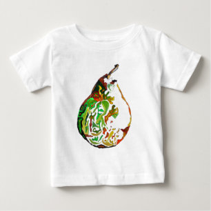 Pear fruit pop art watercolour illustration baby T-Shirt