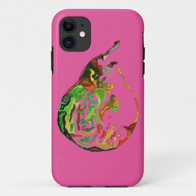 Pear fruit pop art watercolour illustration Case-Mate iPhone case (Back)