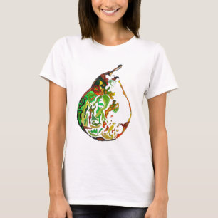 Pear fruit pop art watercolour illustration T-Shirt