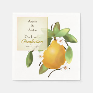 Pear Fruit Wedding Napkin