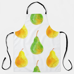 Pear fruits seamless pattern apron