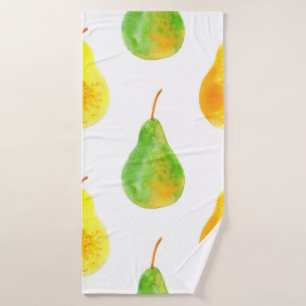 Pear fruits seamless pattern bath towel