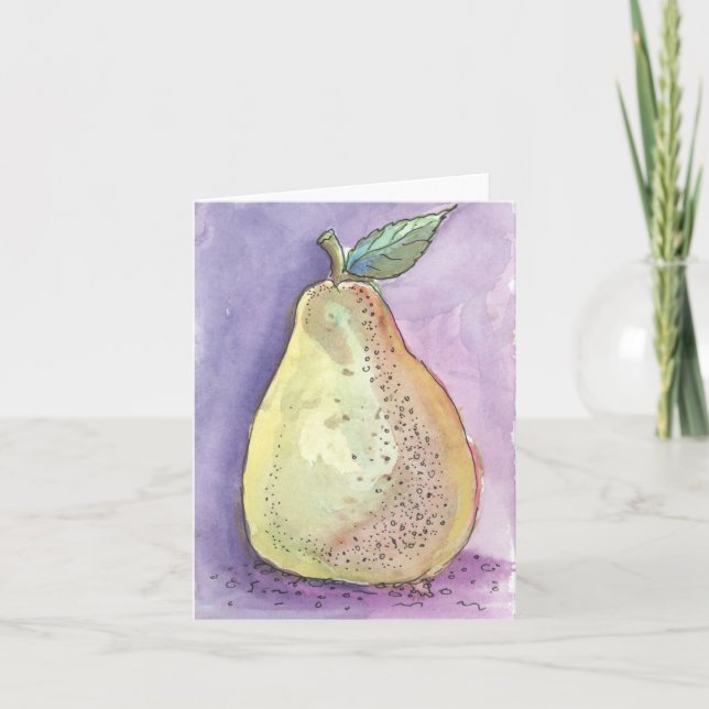 Pear Greeting Card (Front)