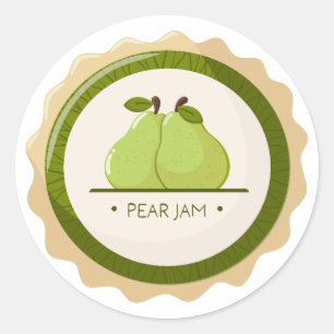 Pear jam jar label