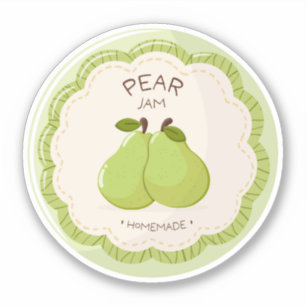 Pear jam jar label