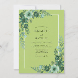 Pear Leaf Wedding Invitation